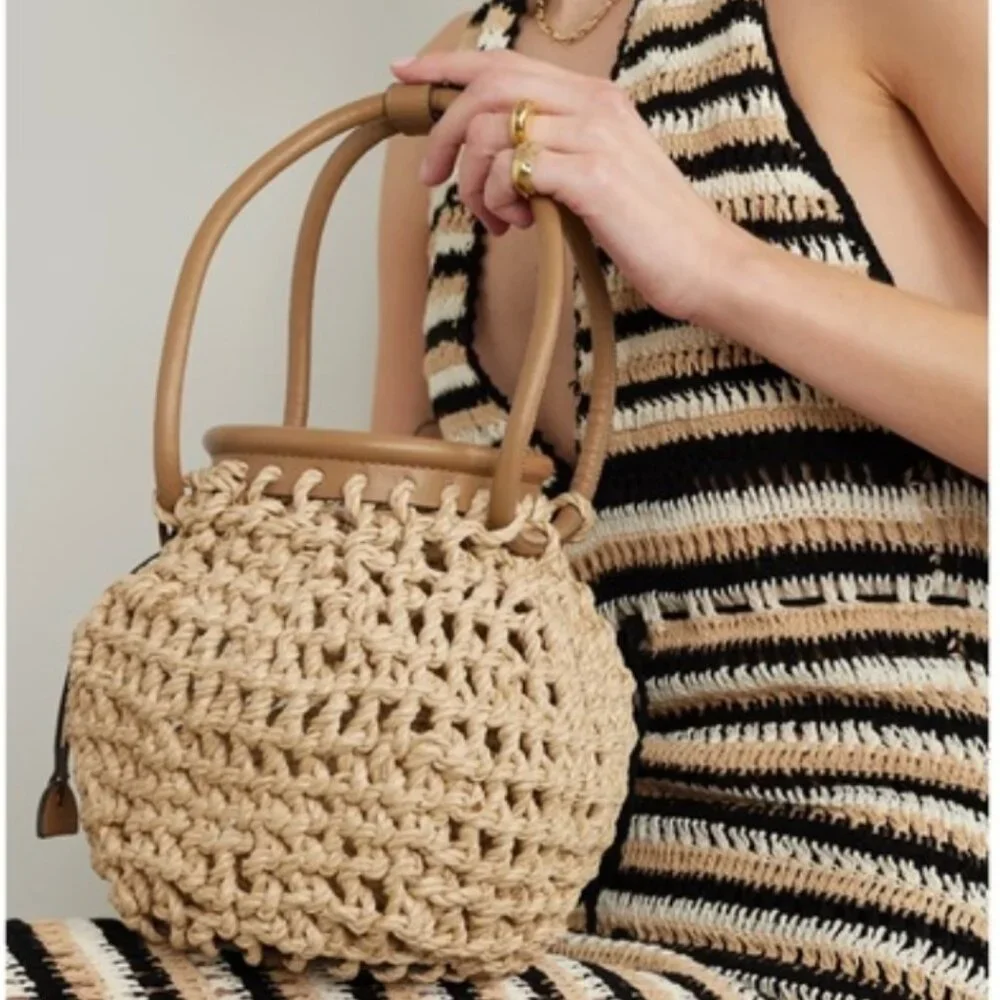 Cult Gaia Woven Tote "NEW" - Picture 11 of 16